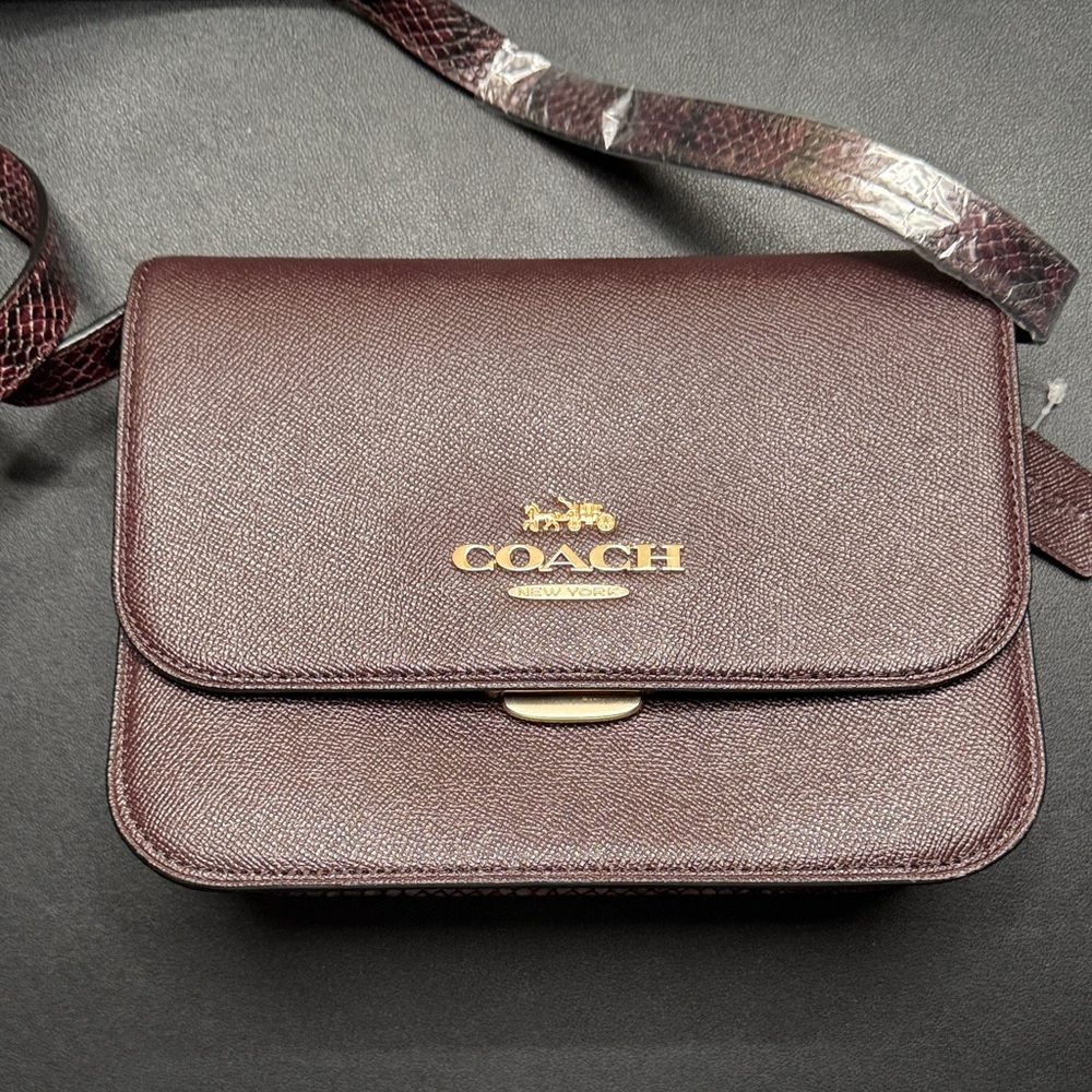 Coach Dark Brown Leather Messenger Bag